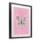 Stupell Industries Boho Pink Floral Butterfly Framed Print Under Glass, design by Jessica Beck